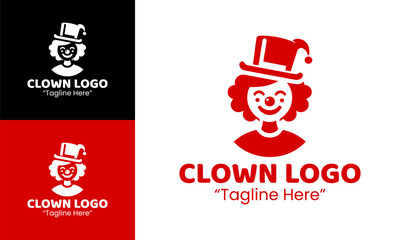 Cheerful Clown Logo with Hat for Kids Event Branding
