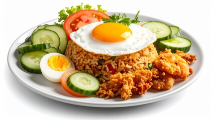 Delicious Fried Rice with Egg and Crispy Shrimp A Flavorful Asian Dish
