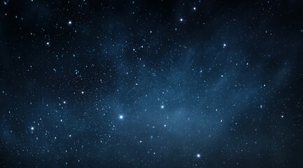 Obraz premium Dark Blue Night Sky with Distant Stars and Nebulae