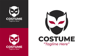 Obraz premium Modern and Stylish Costume Logo with Black and Red Theme for Events