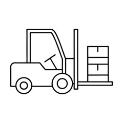 forklift truck vector illustration