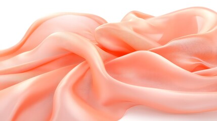 Obraz premium Peach Silk Fabric Drape Soft Texture Elegant Background