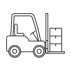 forklift truck vector illustration