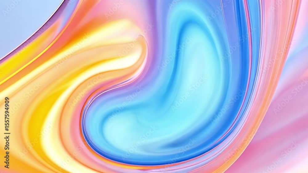 Aufkleber Vibrant Swirls of Color: A mesmerizing display of dynamic hues, blending fluidly to create an abstract and captivating artwork