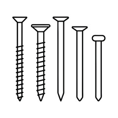 nail isolated on white