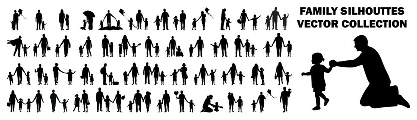 Family Silhouttes Vector Collection