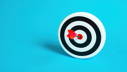 Precision Targeting Achieving Goals with Accuracy Dart Hitting Bullseye on Target Board Demonstrating Focus and Determination in Strategic Planning for Optimal Results