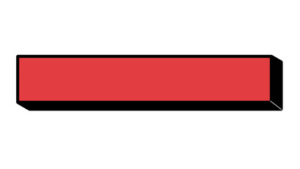 ポップな立体テロップベース(レッド)