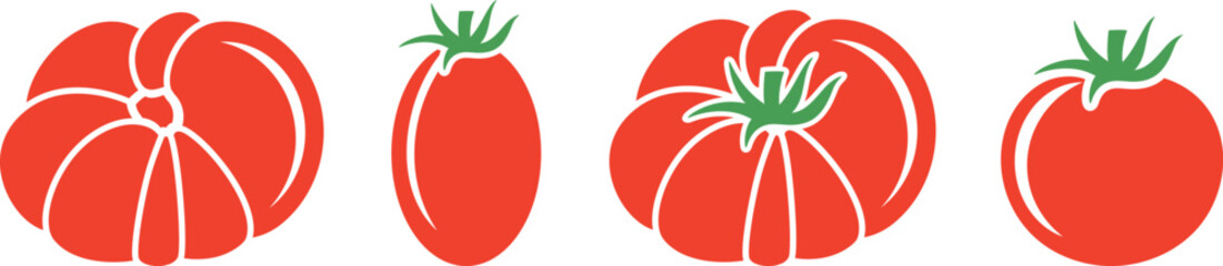 Tomato logo. Isolated tomato on white background