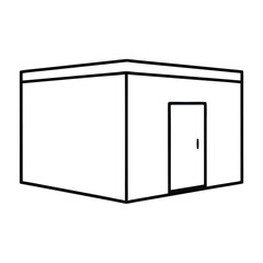 vector illustration of an open door