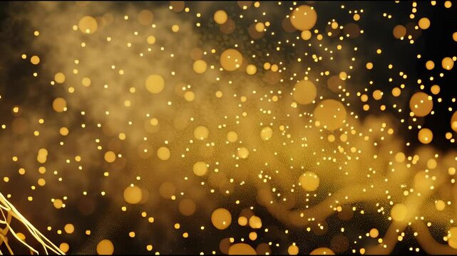 A stunning visual of a soccer ball bursting through the goal net, enveloped in golden sparks, representing triumph, energy, and the excitement of the game.