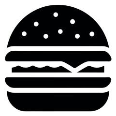 of a Hamburger with a Top Bun, Meat Patty, Lettuce, and Bottom Bun