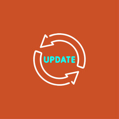 Update icon logo flat vector design
