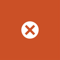 Delete icon logo flat vector design