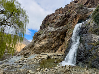 Atlas Mountains, waterfall in Ourika Valley, Morocco