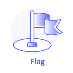Flag, Location Marker, Travel Pin, Goal Icon, Destination Flag, Route Flag, Target Location, Travel Symbol, Navigation Flag, GPS Flag Vector