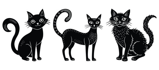 Kawaii Halloween Cat Holding Jack-o'-Lantern Cute Cartoon Vector Illustration.

