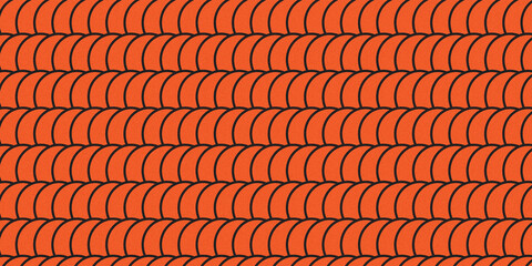 Abstract geometric pattern with orange and black curved lines