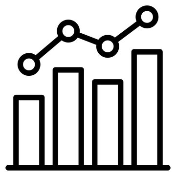 Graph chart in vector illustration
