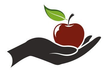 apple in hand