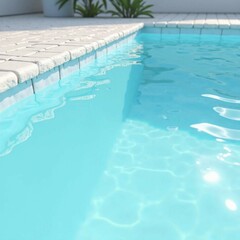 Obraz premium Blue Pool Water Texture With white Tiles