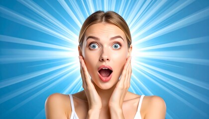 Woman expresses amazement
