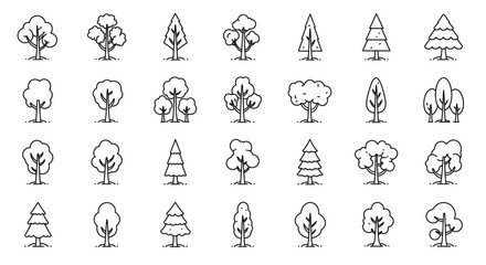 A versatile set of flower icons and nature vector illustrations, perfect for web design symbols or button elements