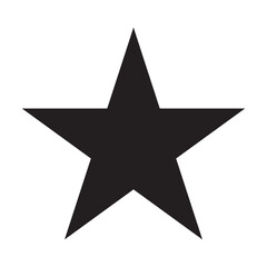black star icon on white background. 