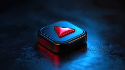 3D pause button icon with modern design, concept of digital media control, interface elements, and entertainment UI