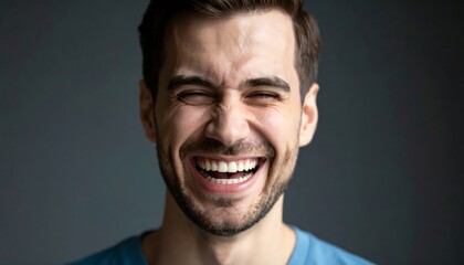 Obraz premium Man's joyous, wide smile
