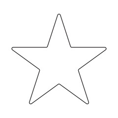 Obraz premium black star icon on white background. 