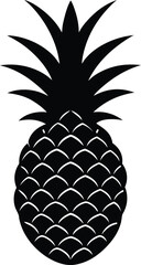 Obraz premium Tropical Pineapple Silhouette A Bold Black and White Illustration