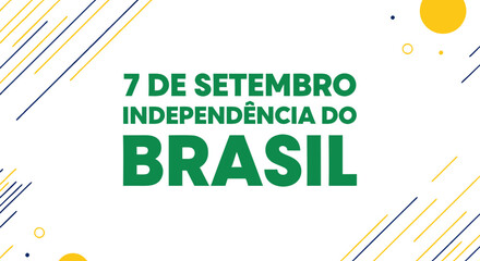 7 de Setembro Brazil Poster with Green Text