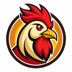 rooster isolated on white