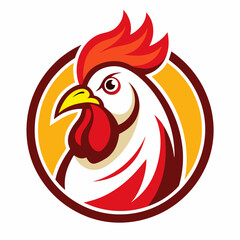 rooster isolated on white