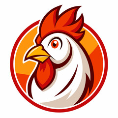 rooster isolated on white background