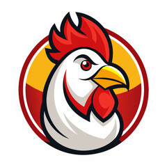 rooster isolated on white