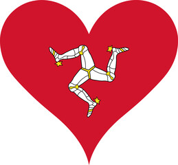 Heart Isle of Man Flag