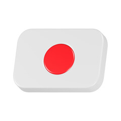 3D icon of japan flag