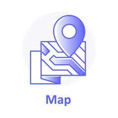 Map, GPS Location, Navigation Map, Map Pin, Road Guide, Digital Map, GPS Marker, Location Tracker, Wayfinding Symbol, Route Map Vector