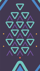 Abstract geometric design with repeating triangles and dots seamlessly on transparency
