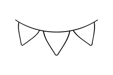 Festive triangular bunting decoration flag