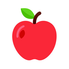 Vibrant red apple illustration against a black background.