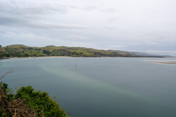 Serene Coastal Landscape with Rolling Hills