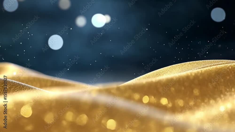 Aufkleber golden sands and celestial shimmers: a mesmerizing abstract image of golden dunes, with soft texture