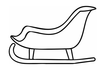 Elegant curved sleigh with runners winter transport