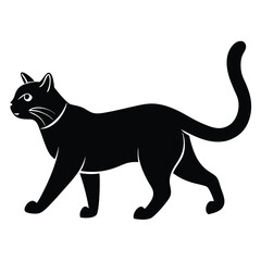 walking cat silhouette