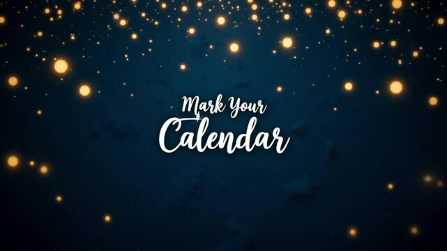 Elegant event invitation video template - mark your calendar