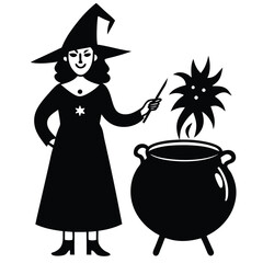 witch cauldron silhouette