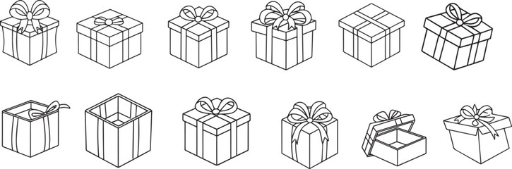 Set of decorative floral vector elements for gift and holiday design projects